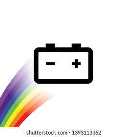 An Illustrated Icon Isolated on a Background - Battery Alert