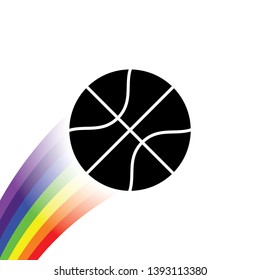 An Illustrated Icon Isolated on a Background - Basketball