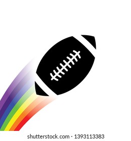 An Illustrated Icon Isolated on a Background - American Football