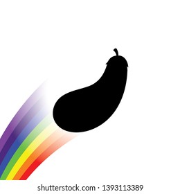 An Illustrated Icon Isolated on a Background - Aubergine