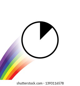 An Illustrated Icon Isolated on a Background - 12 Percent Pie Chart