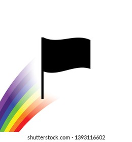 An Illustrated Icon Isolated on a Background - 3D Waving Flag