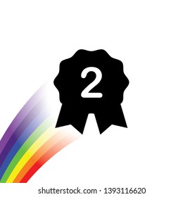 An Illustrated Icon Isolated on a Background - 2nd Place Rosette