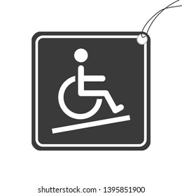An Illustrated Icon Isolated on a Background - Wheelchair Accessible Ramp