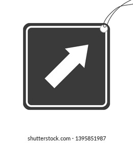 An Illustrated Icon Isolated on a Background - Upper Right Arrow