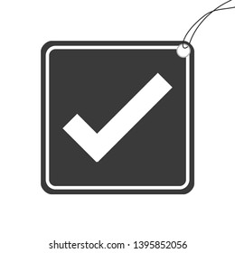 An Illustrated Icon Isolated on a Background - Tick Success