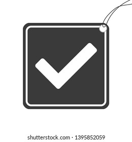 An Illustrated Icon Isolated on a Background - Tick