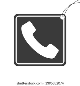 An Illustrated Icon Isolated on a Background - Telephone