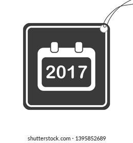 An Illustrated Icon Isolated on a Background - Rounded Calendar Year