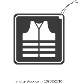 An Illustrated Icon Isolated on a Background - Safety Vest