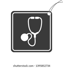 An Illustrated Icon Isolated on a Background - Stethoscope