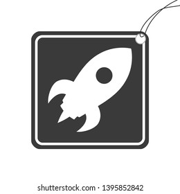An Illustrated Icon Isolated on a Background - Space Rocket
