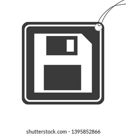 An Illustrated Icon Isolated on a Background - Small Floppy Disk