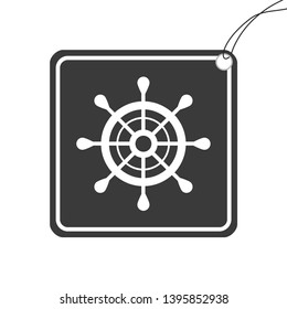 An Illustrated Icon Isolated on a Background - Ship Wheel