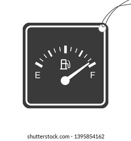 An Illustrated Icon Isolated on a Background - Petrol Gauge Full