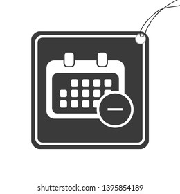 An Illustrated Icon Isolated on a Background - Rounded Calendar Remove