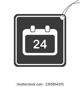 An Illustrated Icon Isolated on a Background - Rounded Calendar Day