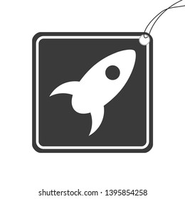 An Illustrated Icon Isolated on a Background - Rocket