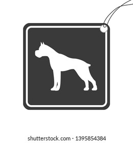 An Illustrated Icon Isolated on a Background - Pitbull Guard Dog