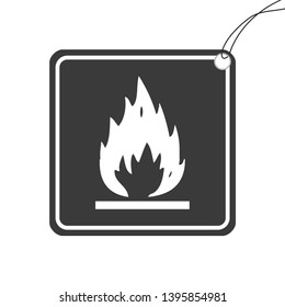 An Illustrated Icon Isolated on a Background - Open Flame