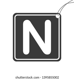 An Illustrated Icon Isolated on a Background - N