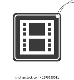 An Illustrated Icon Isolated on a Background - Movie Reel