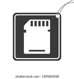 An Illustrated Icon Isolated on a Background - Memory Card