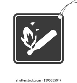 An Illustrated Icon Isolated on a Background - Match and Flame