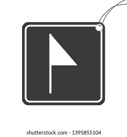 An Illustrated Icon Isolated on a Background - Low Triangular Flag