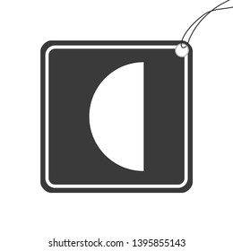 An Illustrated Icon Isolated on a Background - Last Quarter Moon