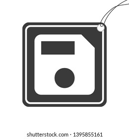 An Illustrated Icon Isolated on a Background - Large Floppy Disk