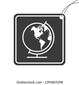 An Illustrated Icon Isolated on a Background - Globe North America South America