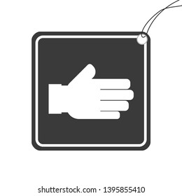 An Illustrated Icon Isolated on a Background - Hand Shake Side