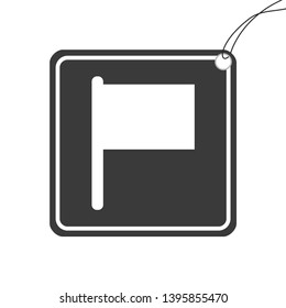 An Illustrated Icon Isolated on a Background - Flag