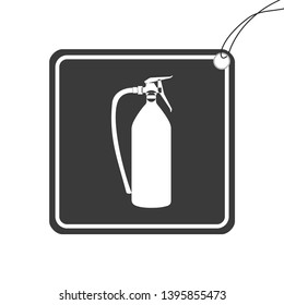 An Illustrated Icon Isolated on a Background - Fire Extinguisher Large