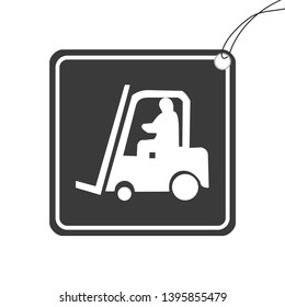 An Illustrated Icon Isolated on a Background - Fork Lift Truck