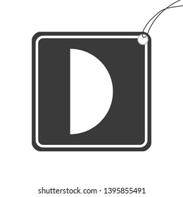 An Illustrated Icon Isolated on a Background - First Quarter Moon