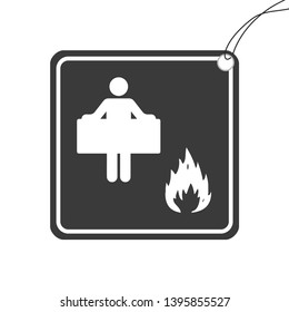 An Illustrated Icon Isolated On A Background - Fire Blanket