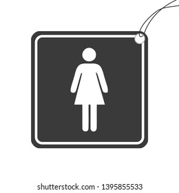 An Illustrated Icon Isolated on a Background - Female