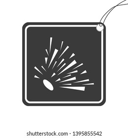 An Illustrated Icon Isolated on a Background - Explosion with Pieces