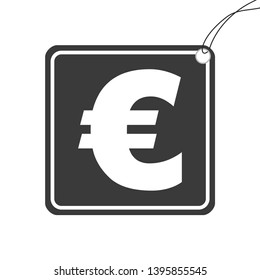 An Illustrated Icon Isolated on a Background - Euro Sign