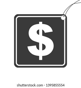 An Illustrated Icon Isolated on a Background - Dollar Sign