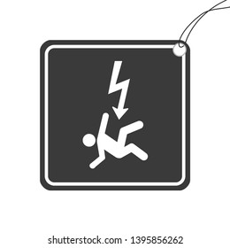 An Illustrated Icon Isolated on a Background - Danger Electricity
