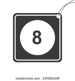 An Illustrated Icon Isolated on a Background - Circle 8 Filled