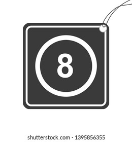 An Illustrated Icon Isolated on a Background - Circle 8 Outline