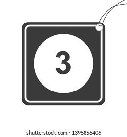 An Illustrated Icon Isolated on a Background - Circle 3 Filled
