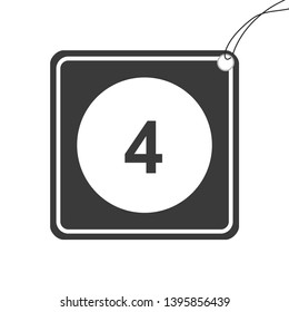 An Illustrated Icon Isolated on a Background - Circle 4 Filled