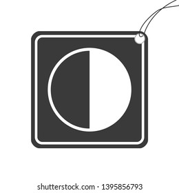 An Illustrated Icon Isolated on a Background - 50 Percent Pie Chart