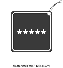 An Illustrated Icon Isolated on a Background - 5 Star Rating