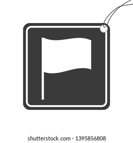 An Illustrated Icon Isolated on a Background - 3D Waving Flag